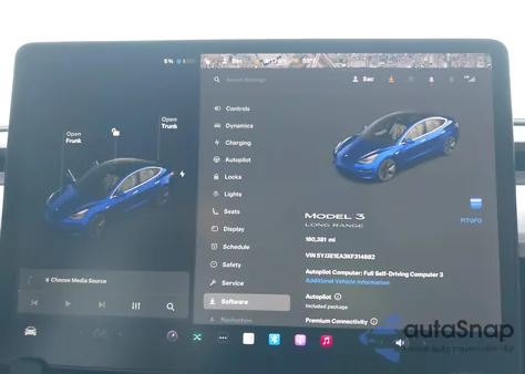 2019 Tesla Model 3 Long Range/Mid Range/Standard Range/Standard Range Plus from USA, damaged, VIN 5YJ3E1EA3KF314882